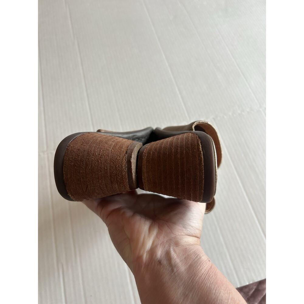 OTBT Women’s Bravura Dark Bronze Leather Block Heel Sandals Mules Size‎ 6 M - Picture 8 of 15